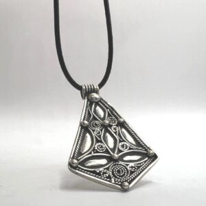 Berber Amulet Sterling Silver Pendant Necklace: Tuareg Cross
