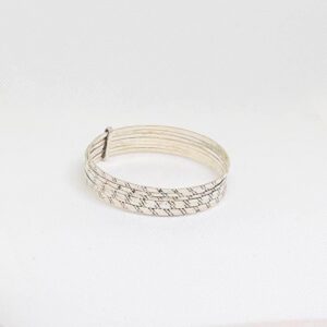 Handmade Berber Silver Cuff Bracelet: Tribal Boho Jewelry