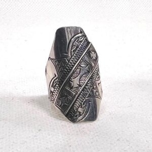 Berber Sterling Silver Ring: Handmade Tuareg Tribal Jewelry, Size 8