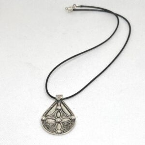 Berber Amulet Sterling Silver Pendant Necklace: Tuareg Cross
