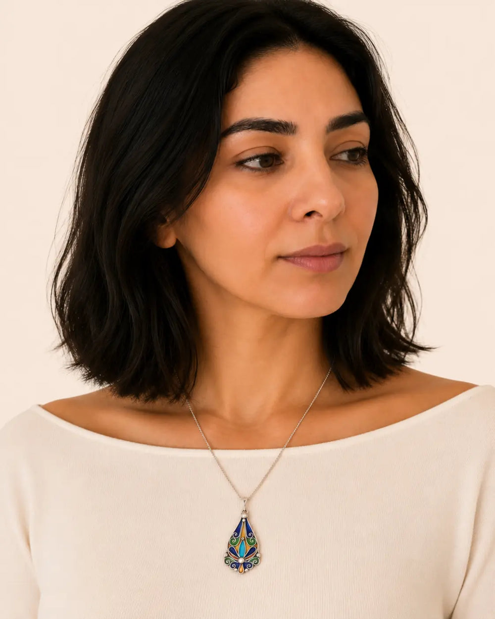 Tawes Necklace - Amazigh Silver Pendant Jewelry