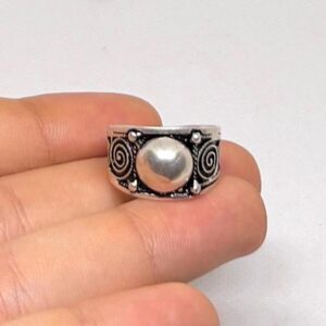 Handmade Sterling Silver Berber Ethnic Ring: Boho Fashion Tribal Jewelry