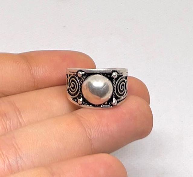 Handmade Sterling Silver Berber Ethnic Ring: Boho Fashion Tribal Jewelry
