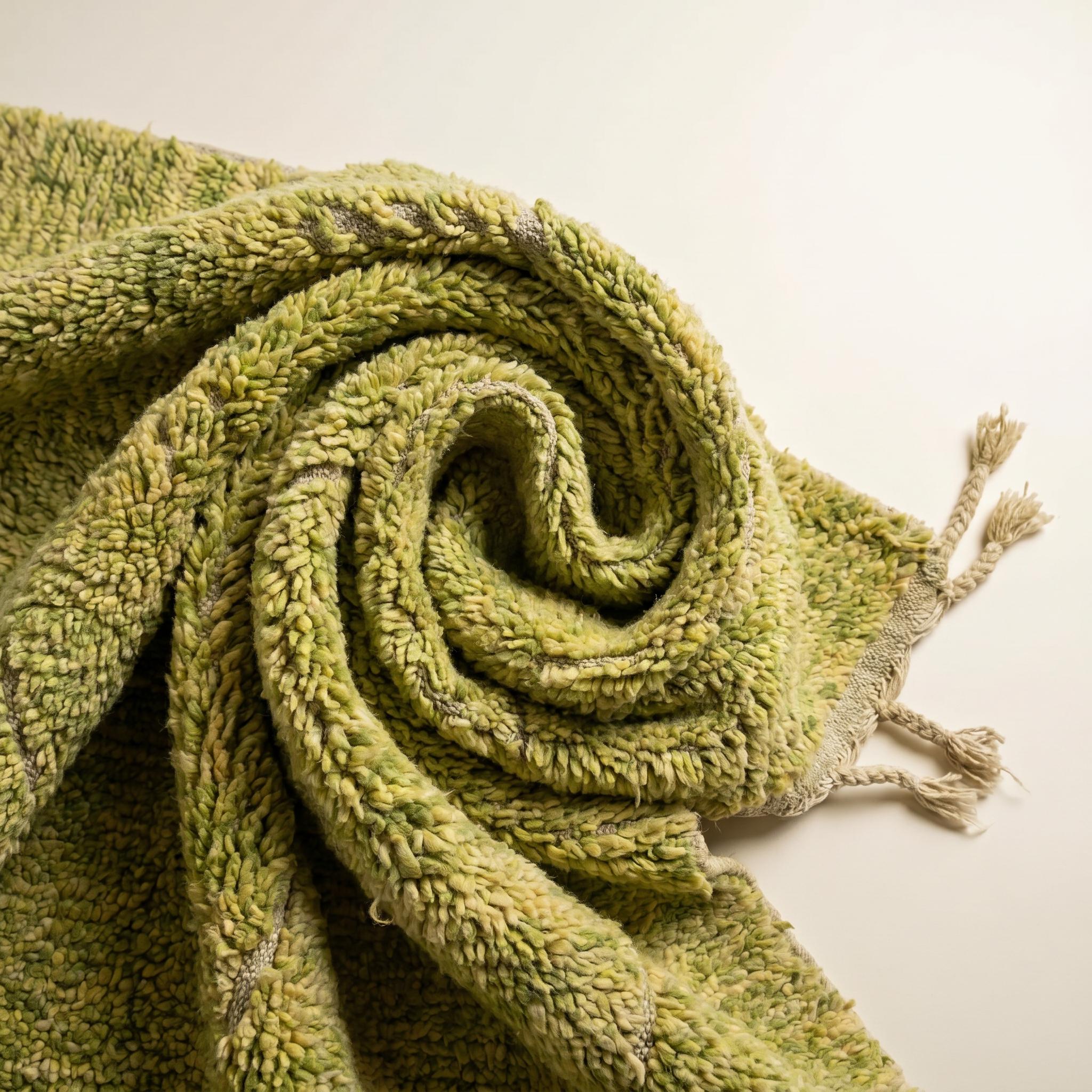 Rug - Olive Green Wool Rug - Handmade Beni Ourain Green Rug - Sage Boho Area Rug - Forest Green Berber Carpet - Multiple Sizes