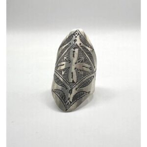 Sterling Silver Amazigh Ring: Berber Tribal Boho Ethnic Jewelry (Size 56 FR / 7.5 US)