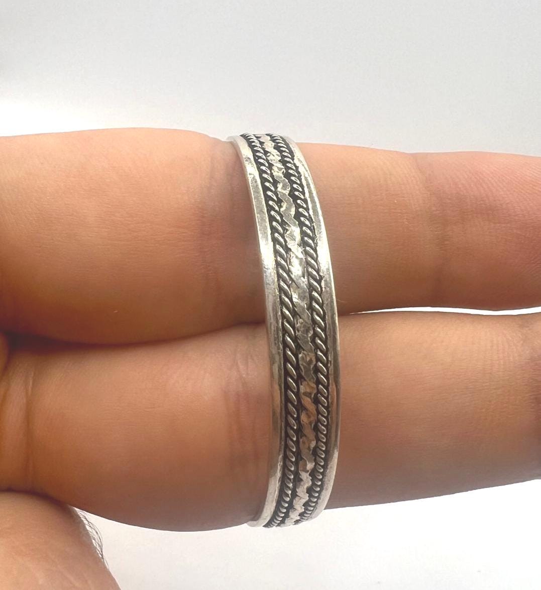 Engraved Sterling Silver Baby Bangle, Spiral Boho Cuff Bracelet, Adjustable Kids Jewelry