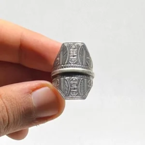 Sterling Silver Ring - Handmade Berber Tuareg Tribal Jewelry (US Size 8)