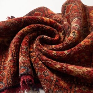 Vintage Rug 5x4 ft - Red Tribal Wool Rug - Antique Berber Carpet - Boho Living Room Rug - Rehamna Area Rug - One of a Kind