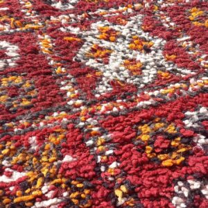 Vintage Rug 6x4 ft - Red Floral Wool Rug - Antique Berber Carpet - Boho Living Room Rug - Tribal Red Area Rug - One of a Kind