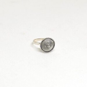 Handmade Berber Tribal Ring: Plated Silver Boho Jewelry