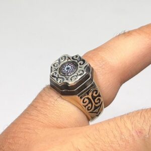 Handmade Berber Silver Ring: Tribal Jewelry, Size 9