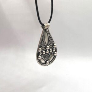 Berber Amulet Sterling Silver Pendant Necklace: Tuareg Cross