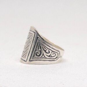 Berber Silver Ring: Handmade Sterling Yaz Symbol, Boho Tribal Jewelry