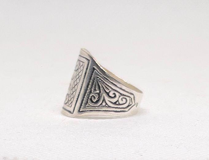 Berber Silver Ring: Handmade Sterling Yaz Symbol, Boho Tribal Jewelry