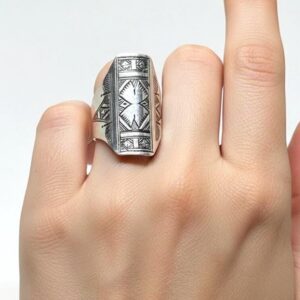 Handmade Sterling Silver Tuareg Ring: Size 7, Berber Jewelry