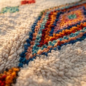 Azilal Diamond Chain Rug, Rainbow Wool Carpet, Hand Knotted Berber Shag (Custom)