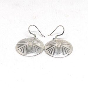 Tuareg Sterling Silver Spiral Bohemian Earrings: Berber Tribal Jewelry