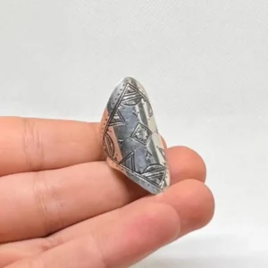 Silver Rings - Handmade Engraved Berber Tuareg Ring Size 8