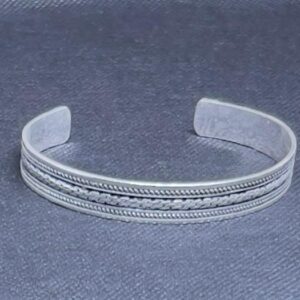 Tuareg Sterling Silver Cuff Bracelet: Berber Tribal Jewelry