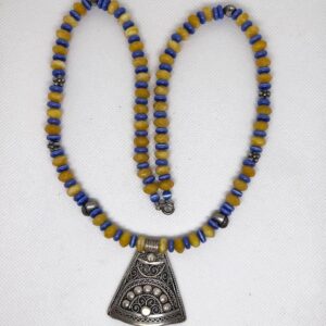 Vintage Silver Berber Necklace: African Tuareg Boho Jewelry