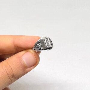 Handmade Berber Ring: Tarnished Silver Tribal Jewelry