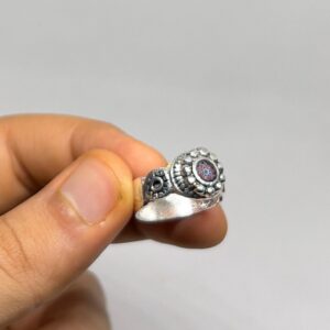 Handmade Berber Silver Ring: Tuareg Eye, Tribal Boho Jewelry