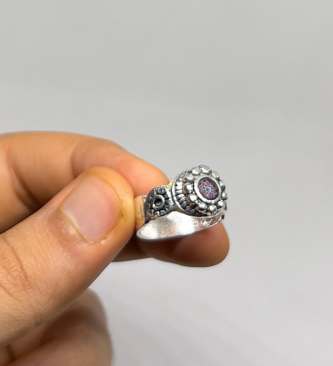 Handmade Berber Silver Ring: Tuareg Eye, Tribal Boho Jewelry