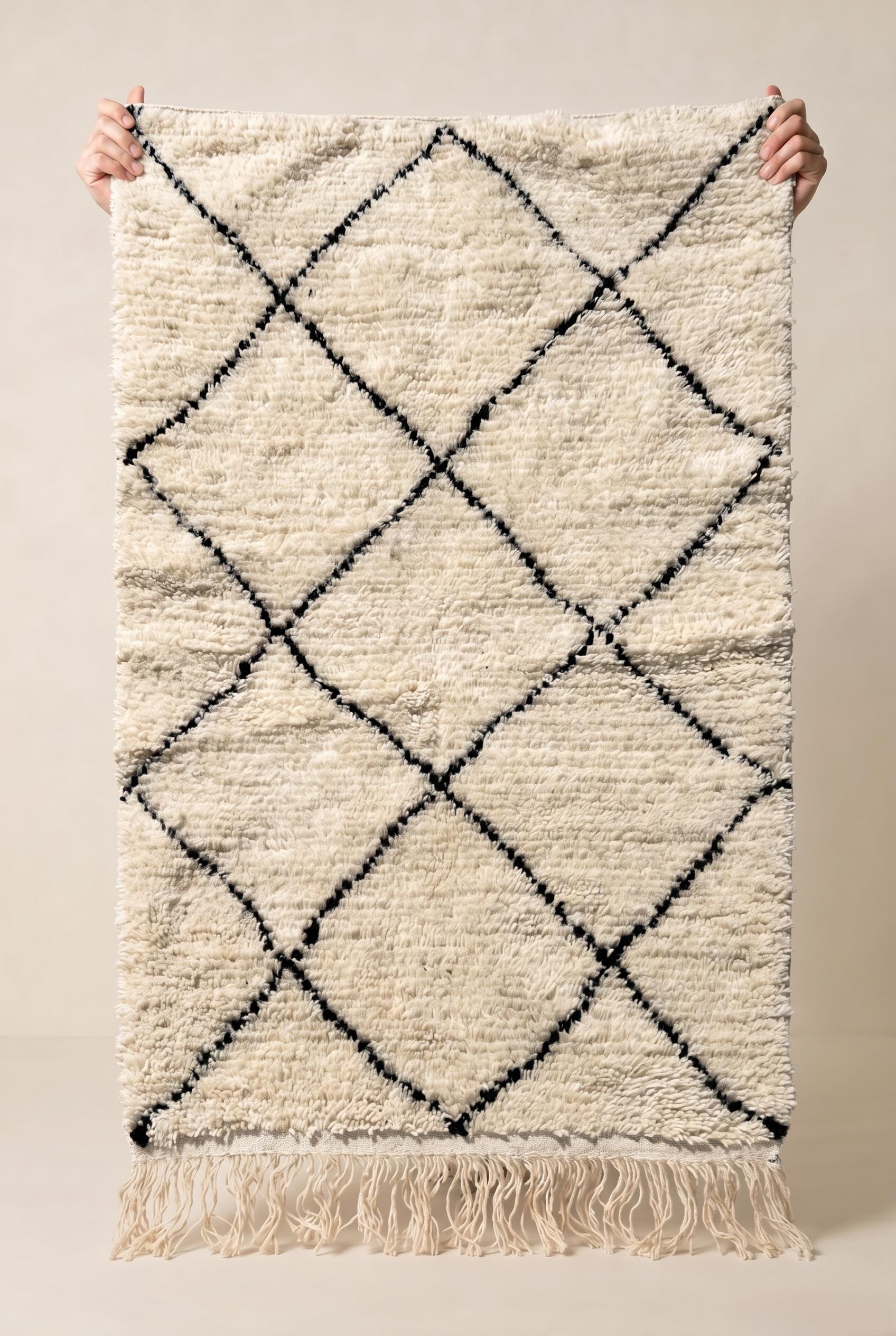 Berber Beni Ourain Rug 8x5 ft