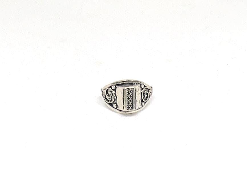 Handmade Berber Ring: Tarnished Silver Tribal Jewelry