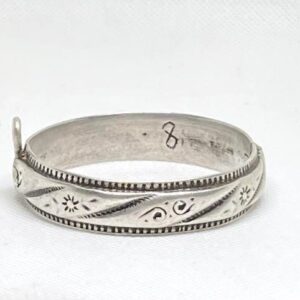 Antique Heavy Berber Silver Cuff Bangle