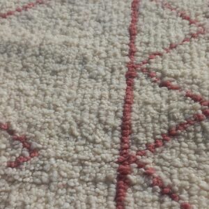 Beni Ourain Rug - Ivory Blush Pink Wool Rug - Handmade Diamond Rug - Soft Boho Area Rug - Rose Berber Carpet - Multiple Sizes