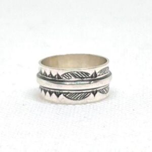 Amazigh Handmade Sterling Silver Tuareg Ring: Berber Tribal Jewelry Size 56 EU, 8 US