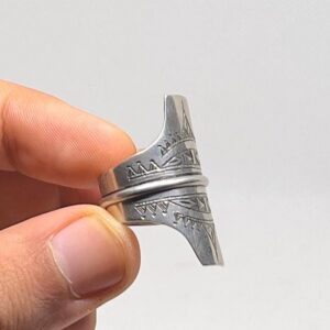 Niger Mali Handmade Touareg Sterling Silver Ring: Berber Tribal Boho, Size 10