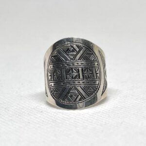 Handmade Berber Sterling Silver Ring: Tribal Ethnic Boho Jewelry Size 10 US