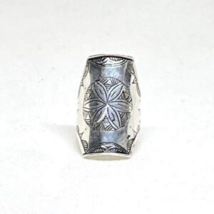 Handmade Berber Sterling Silver Ring: Tuareg African Long Engraved Tribal Ethnic Boho Jewelry