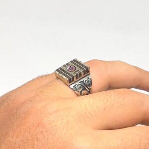 Handmade Berber Tuareg Ring: Metal Silver Plated Ethnic Tribal Jewelry