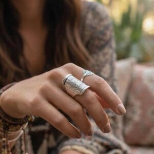 Handmade Berber Sterling Silver Ring: Tribal Ethnic Boho Jewelry