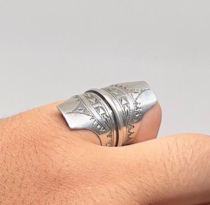 Niger Mali Handmade Touareg Sterling Silver Ring: Berber Tribal Boho, Size 10