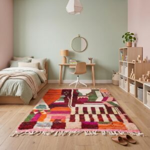 Boujaad Rug Colorful Berber Wool Carpet