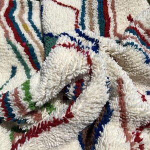 Azilal Rug - Ivory Multicolor Wool Rug - Handmade Tribal Rug - Boho Area Rug Colorful - Zemmour Berber Carpet - Multiple Sizes