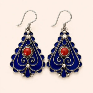 traditionally Earrings - Amazigh Silver Heritage Jewelry