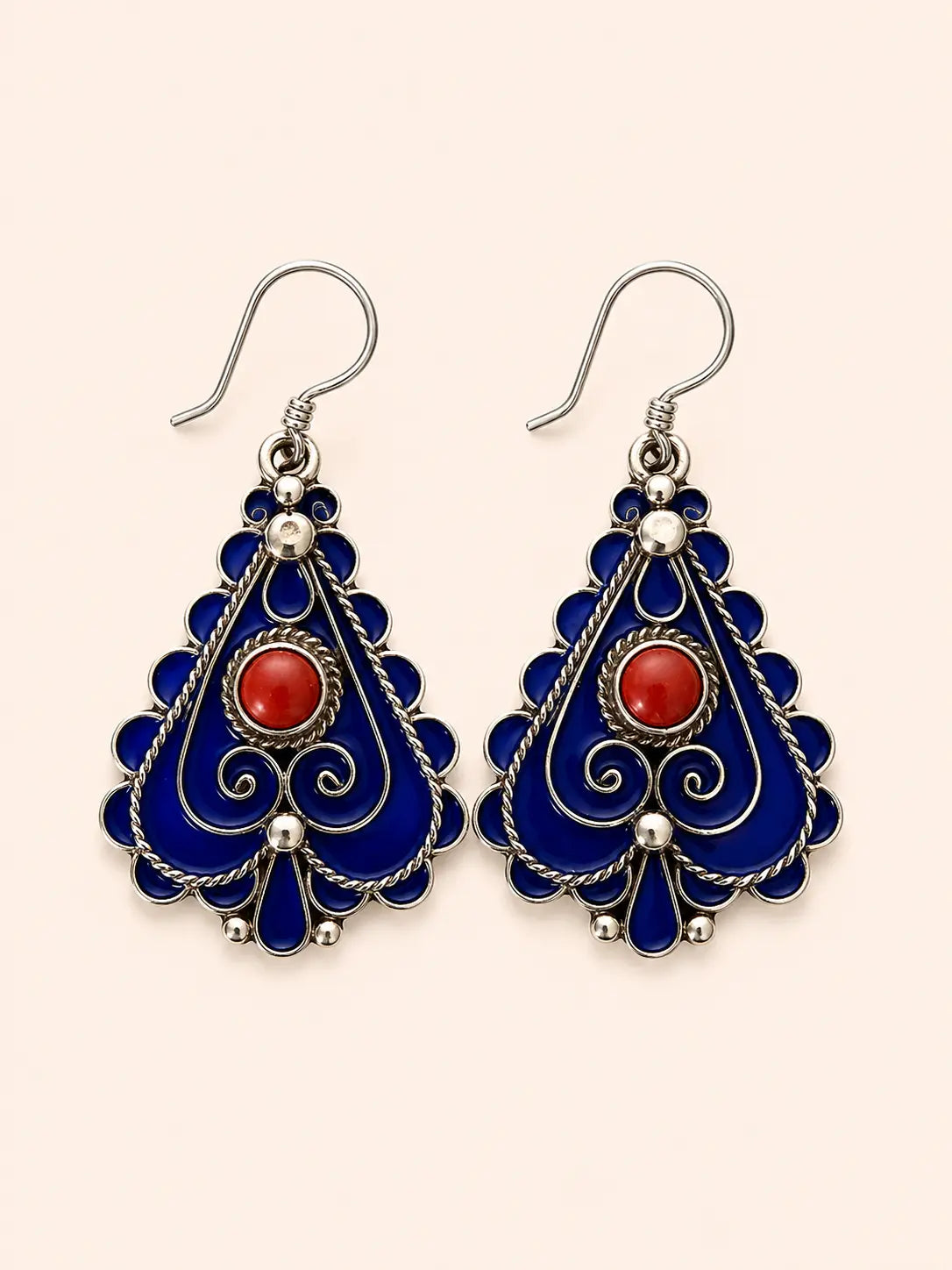 traditionally Earrings - Amazigh Silver Heritage Jewelry