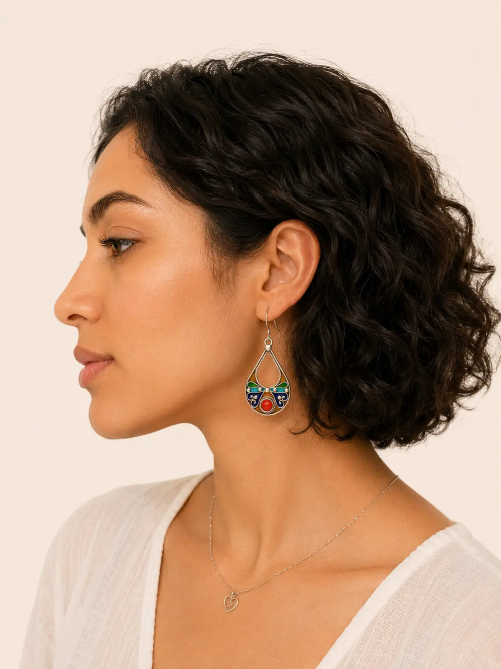 Thiziri Earrings - Amazigh Silver Heritage Jewelry