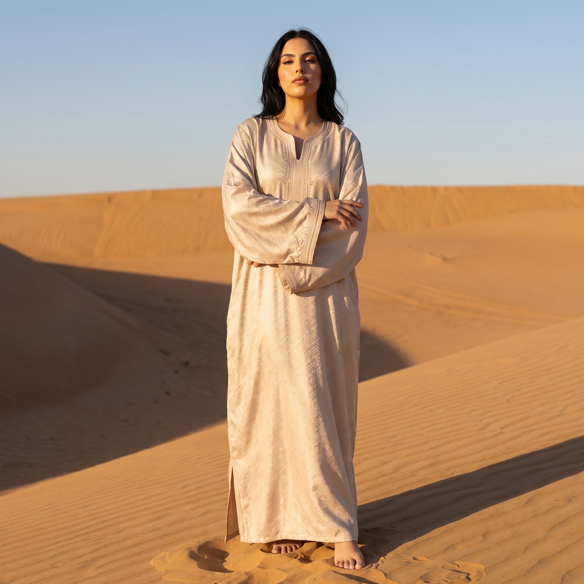 kamkha Kaftan - Beige Occasion Wear