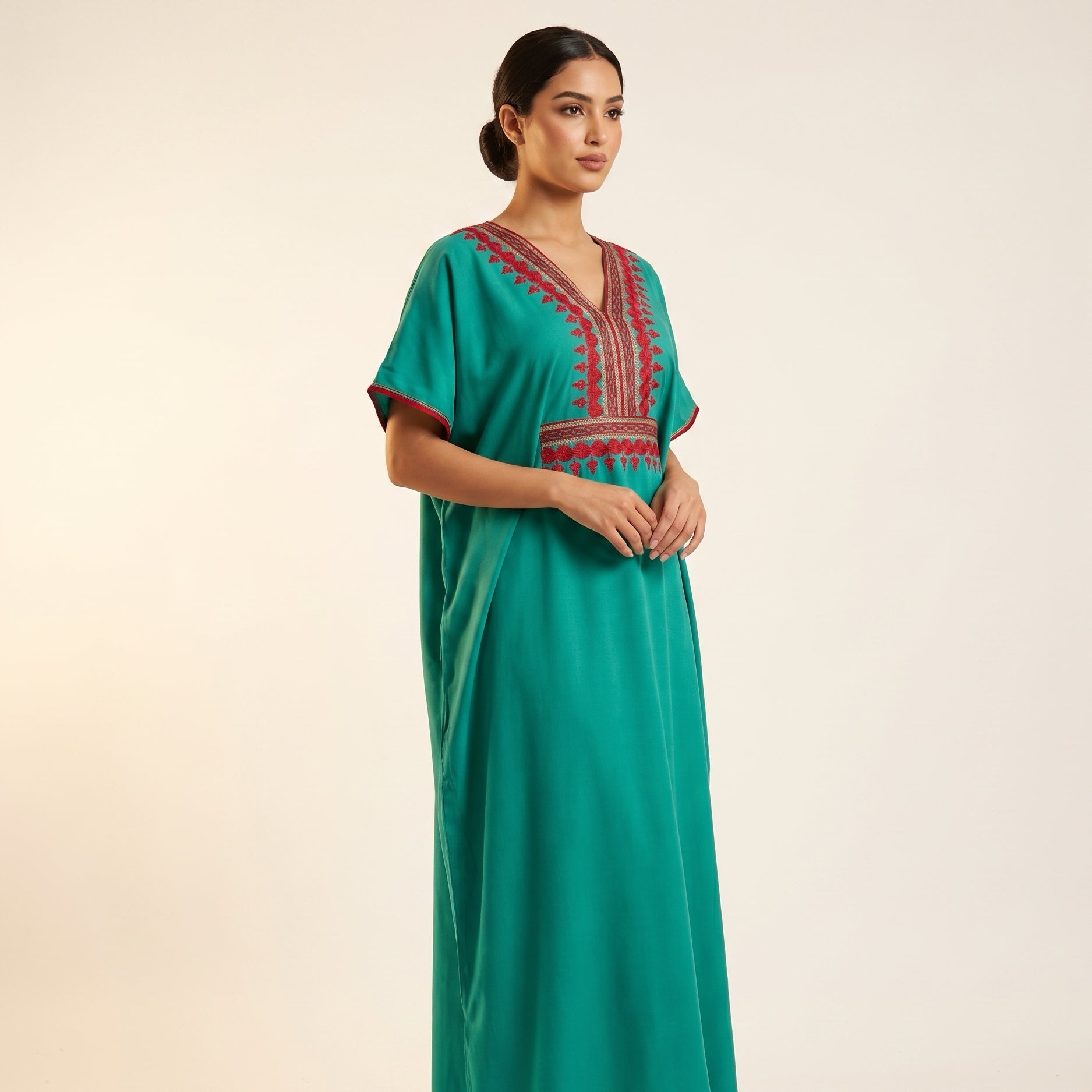 farasha Belt - Teal Geometric Waist Accessory