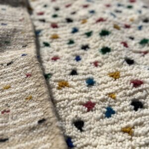Handmade Polka Dot Rug - Colorful Confetti Beni Ourain Rug - Shaggy Wool Carpet - Boho Nursery Area Rug - Funky Berber - Custom Size