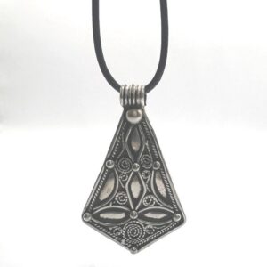 Berber Amulet Sterling Silver Pendant Necklace: Tuareg Cross