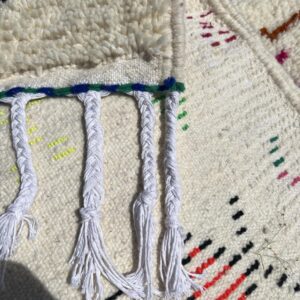 Azilal Rug - Ivory Rainbow Symbol Wool Rug - Handmade Boho Rug - Colorful Berber Carpet - Tribal Area Rug - Multiple Sizes