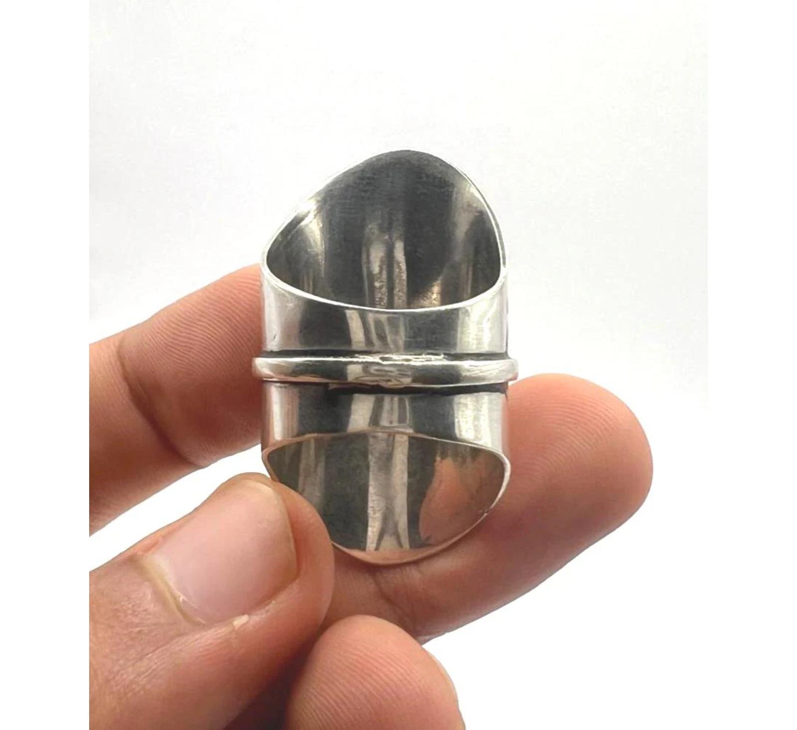 Handmade Sterling Silver Berber Ring: Tribal Tuareg Jewelry, Size 65 FR / 11 US