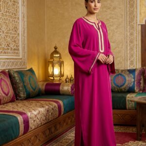 rose Kaftan - Korean Crepe Festive Oriental Wear